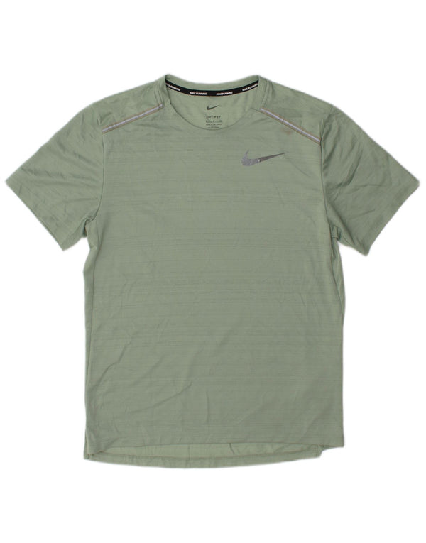 Camiseta Nike Dri Fit para hombre Top pequeño poliéster moteado verde