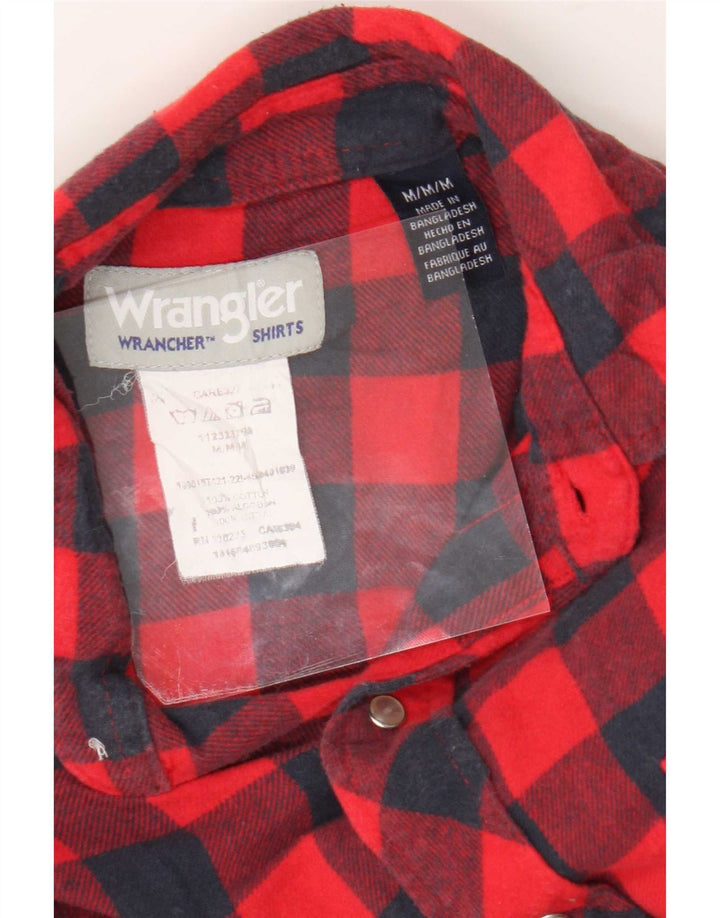 Wrangler Camisa De Franela De Algodón A Cuadros Rojo Medio Para Hombre