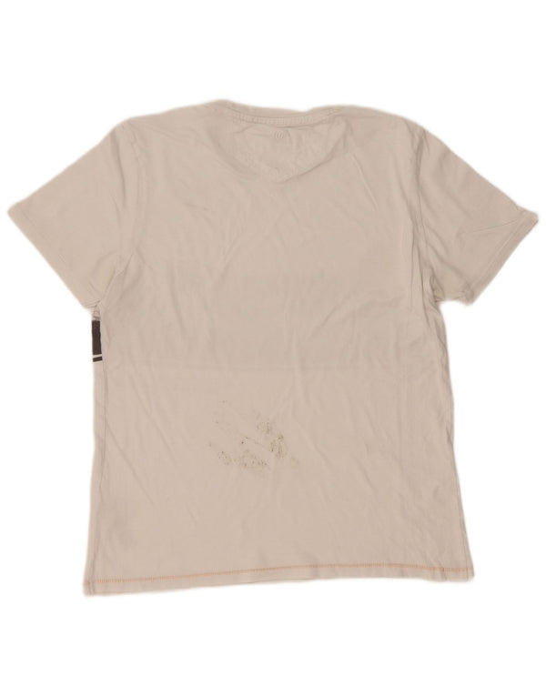 Camiseta gráfica para hombre Fat Face Top grande de algodón blanco