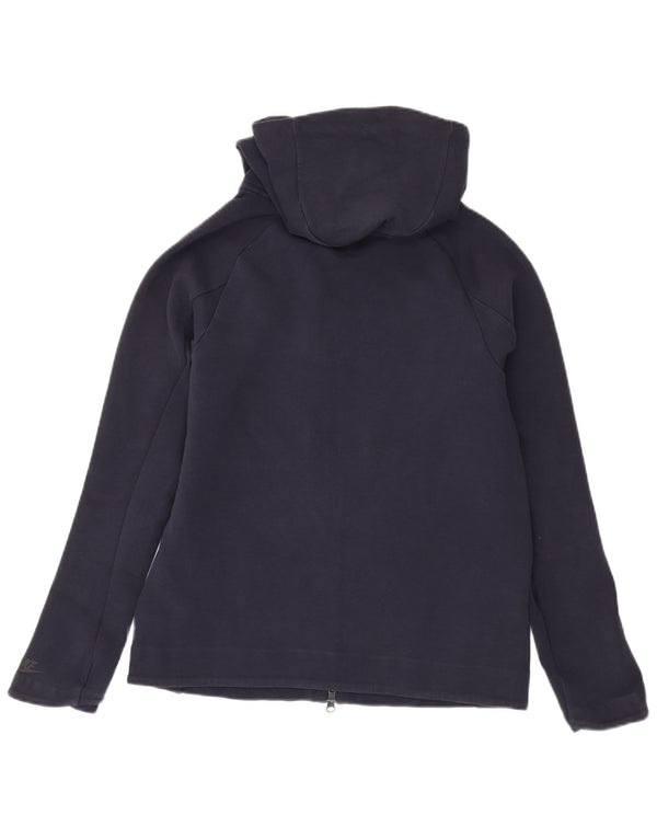 Nike - Sudadera con capucha y cremallera para hombre, talla grande, algodón azul marino con bloques de color