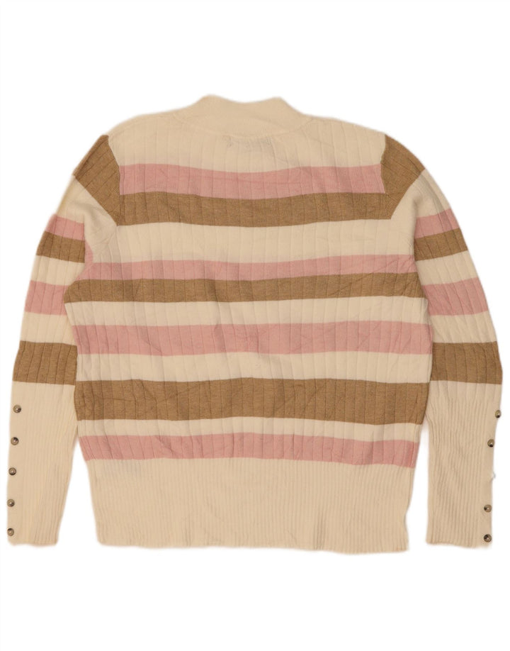 Marks & Spencer Jersey con cuello alto para mujer, talla 40, talla grande, multicolor