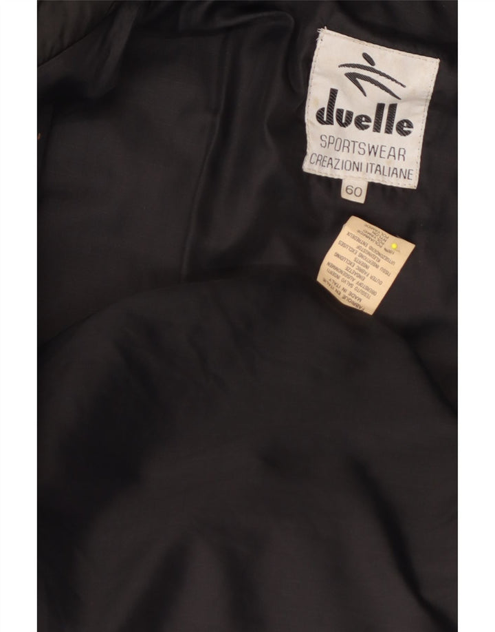 Chaqueta acolchada con capucha vintage para hombre IT 60 5XL Poliamida negra