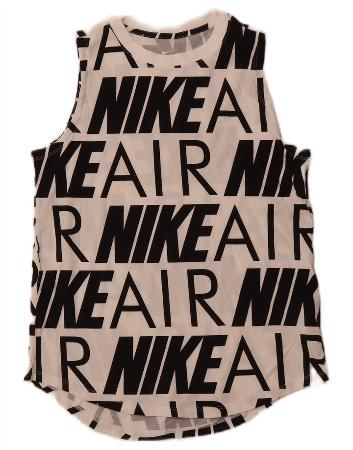 NIKE Camiseta sin mangas estampada para niñas 13-14 años XL Algodón blanco