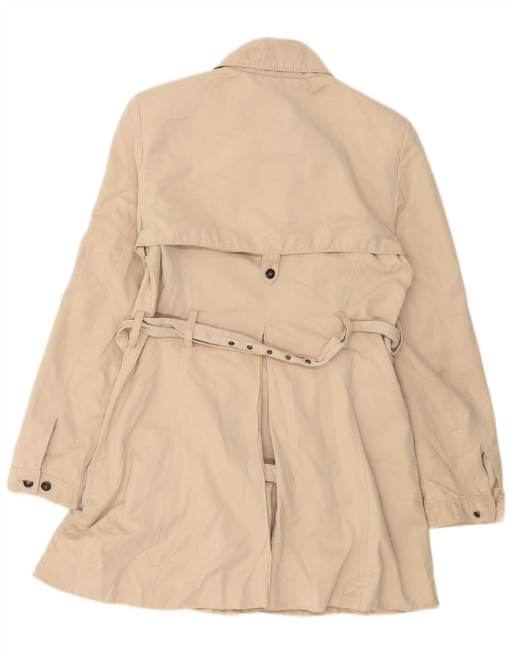 Zara Mujer Gabardina UK 42 Poliéster Beige Medio