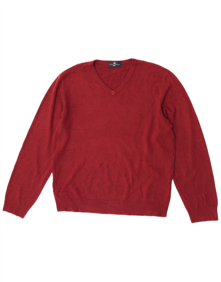 Marks & Spencer Suéter con Cuello en V para Hombre Acrílico Rojo Grande