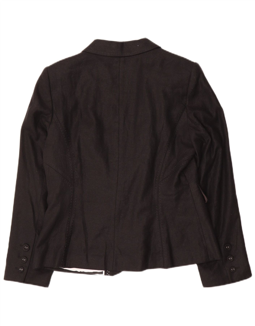 Marks & Spencer Chaqueta Blazer de 3 Botones para Mujer UK 44 Mediana Lino Negro