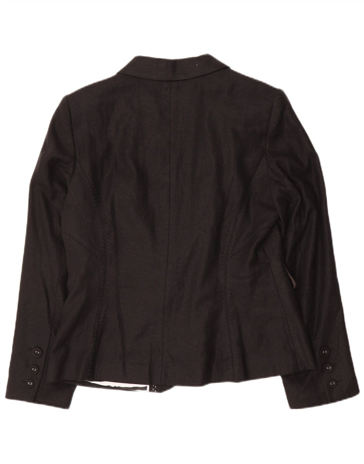 Marks & Spencer Chaqueta Blazer de 3 Botones para Mujer UK 44 Mediana Lino Negro