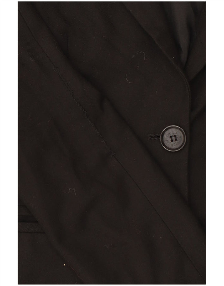 Blazer Benetton Mujer De 2 Botones IT 42 Medium Negro Poliéster