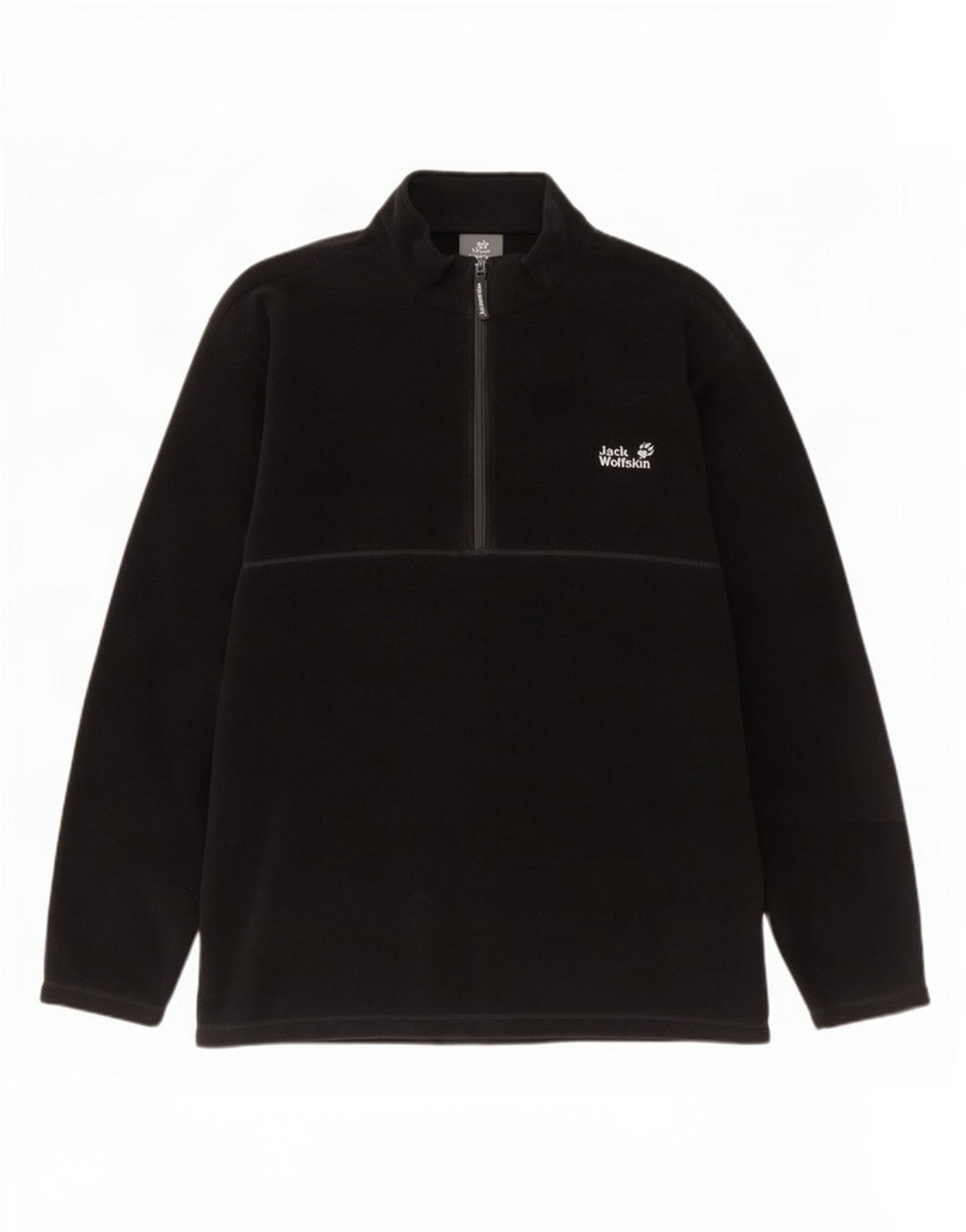 Jack Wolfskin Jersey polar con cremallera y cuello para hombre 2XL Poliéster negro