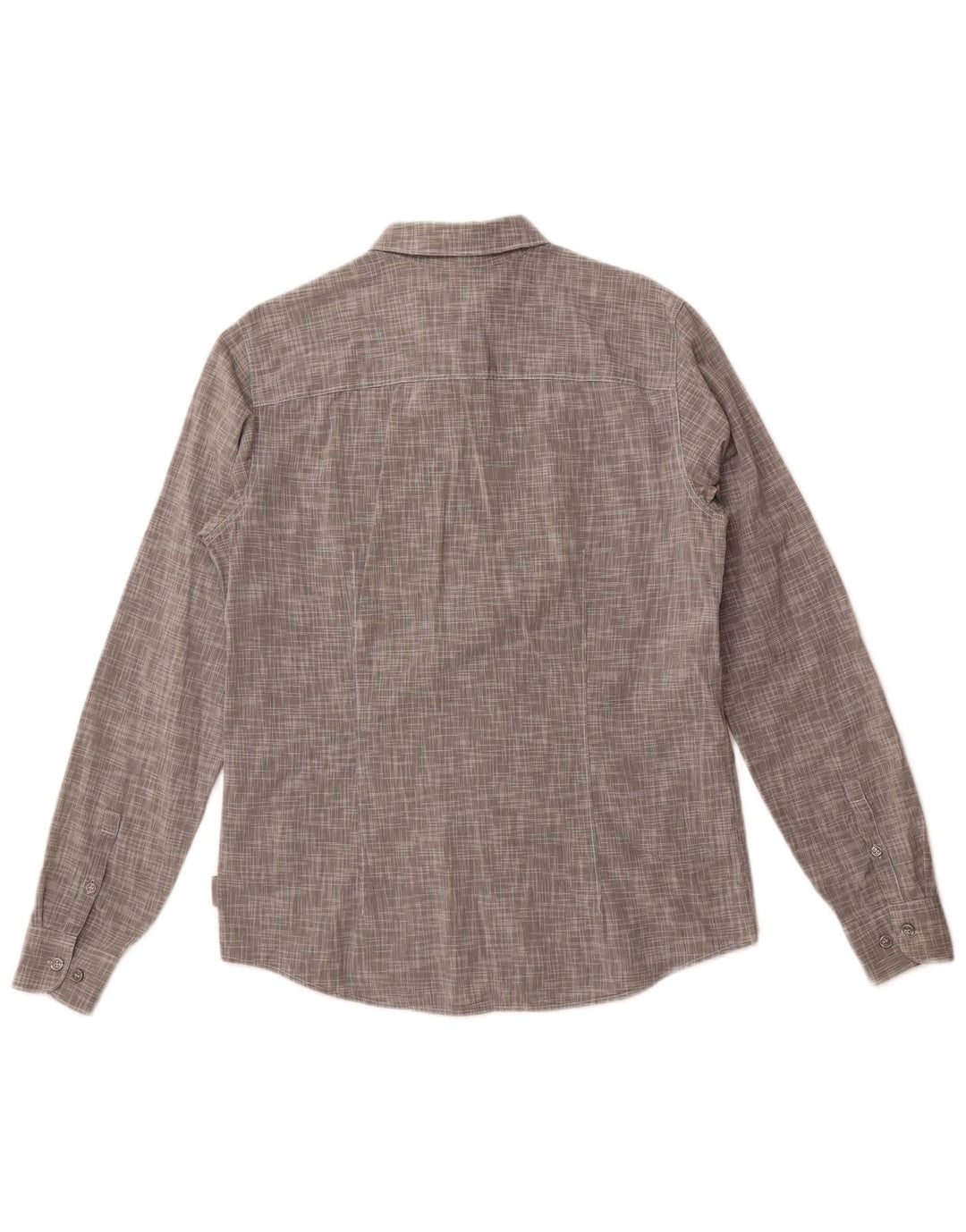 Camisa Calvin Klein Jeans Hombre Slim Fit Algodón Moteado Gris Medio