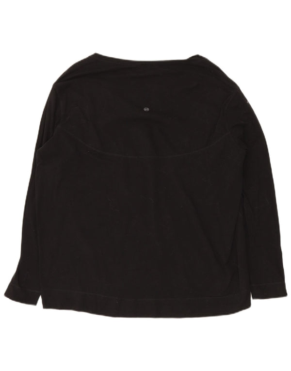 Eddie Bauer Top extragrande para mujer Manga larga UK 10 Small Algodón negro