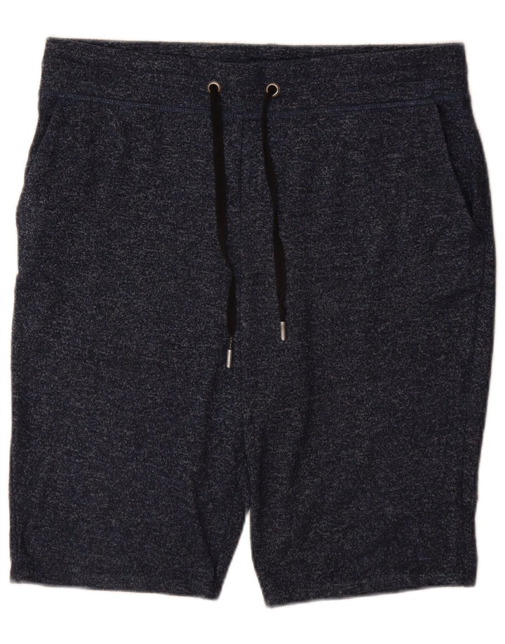 Marks & Spencer Pantalones cortos deportivos para mujer UK 44 Grande Poliéster moteado azul marino