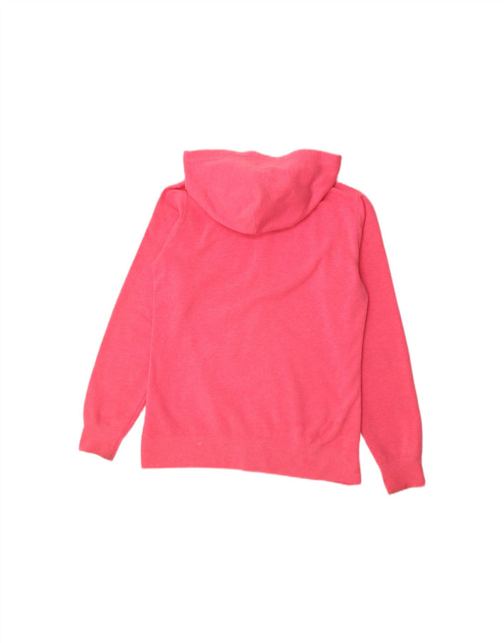 NIKE Womens Zip Hoodie Sweater UK 16 Large Pink Polyester