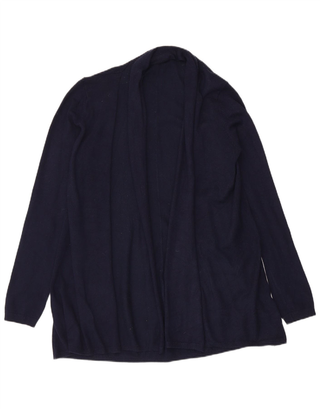 Zara Mujer Cárdigan Abierto Suéter UK 12 Medium Azul Marino