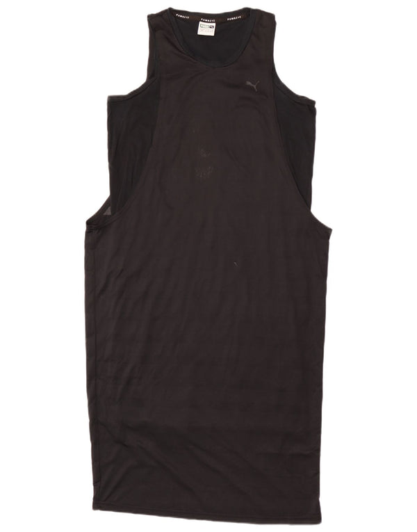 Puma Vestido tipo camiseta sin mangas para mujer UK 10 Small Poliéster negro