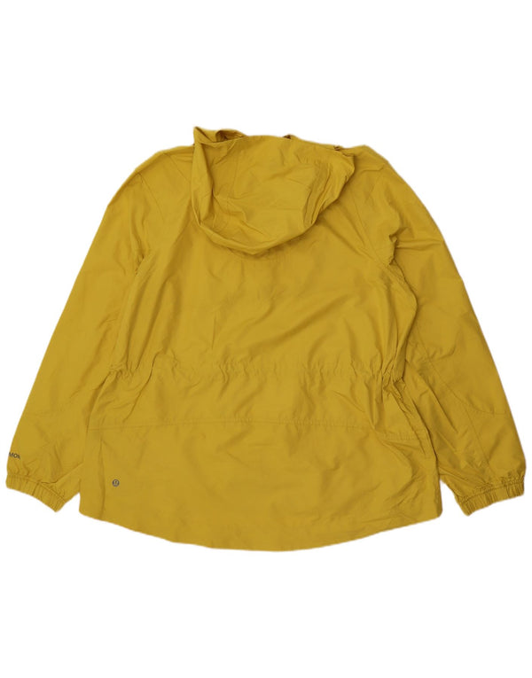 Lululemon - Chaqueta impermeable con capucha para mujer, talla 10, poliéster amarillo grande