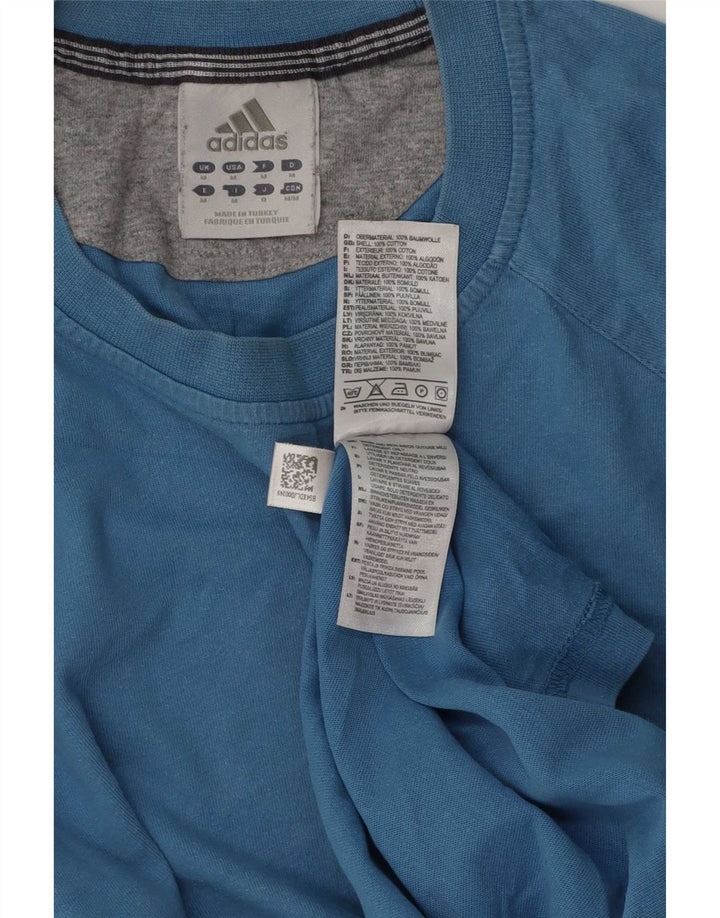 Camiseta Adidas Hombre Top Azul Medio Algodón