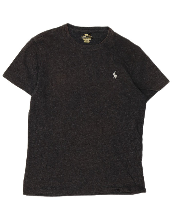 POLO RALPH LAUREN Camiseta ajustada personalizada para hombre Top pequeño gris moteado