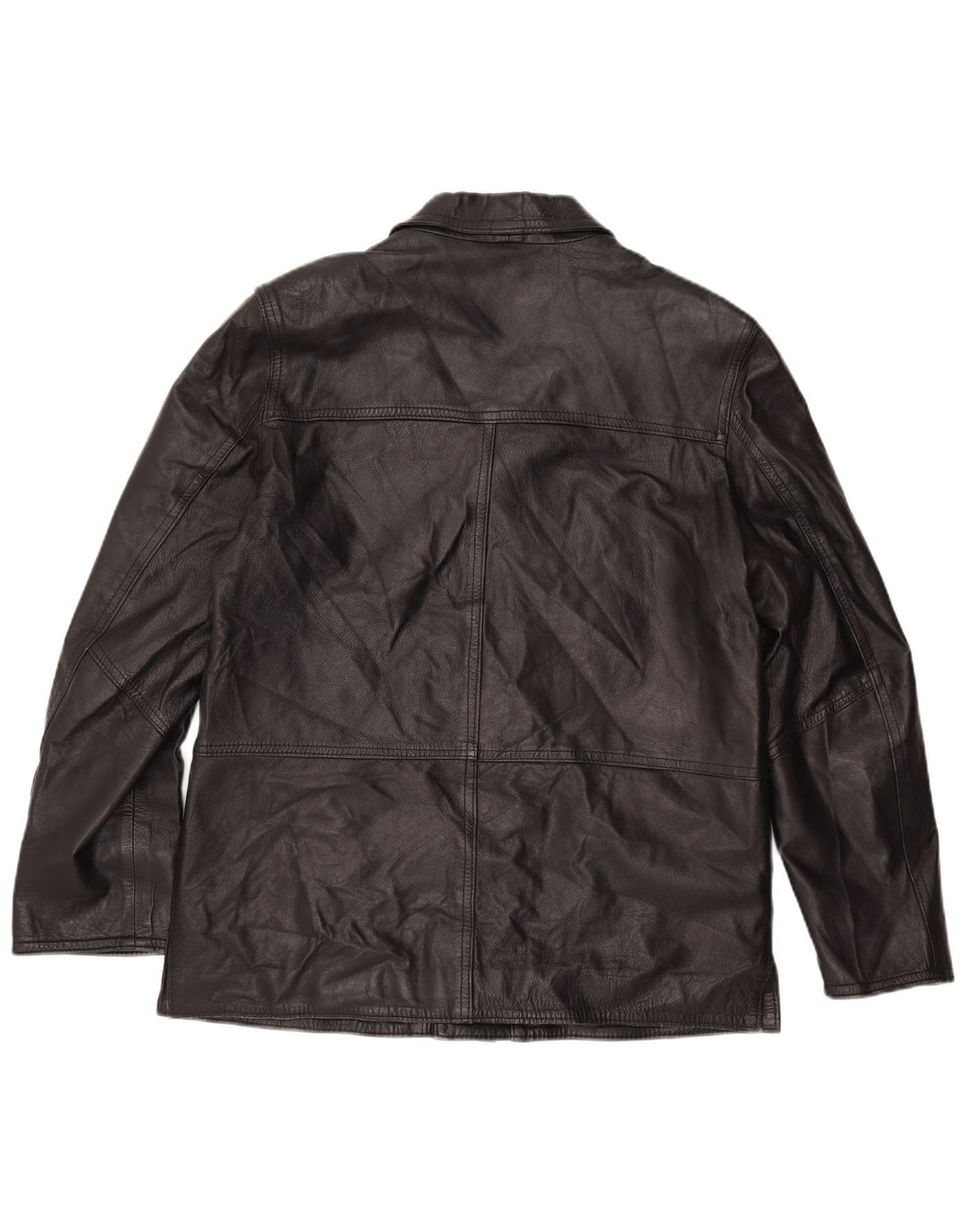 VINTAGE Chaqueta de cuero para hombre Reino Unido 42 XL Cuero negro