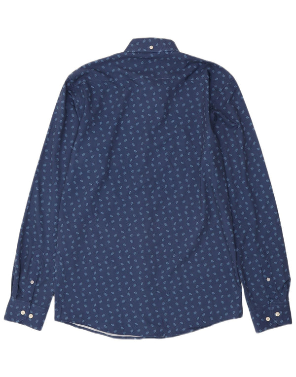 Ben Sherman Camisa Slim Fit para Hombre Talla 15 1/2 Poliéster Floral Azul Medio