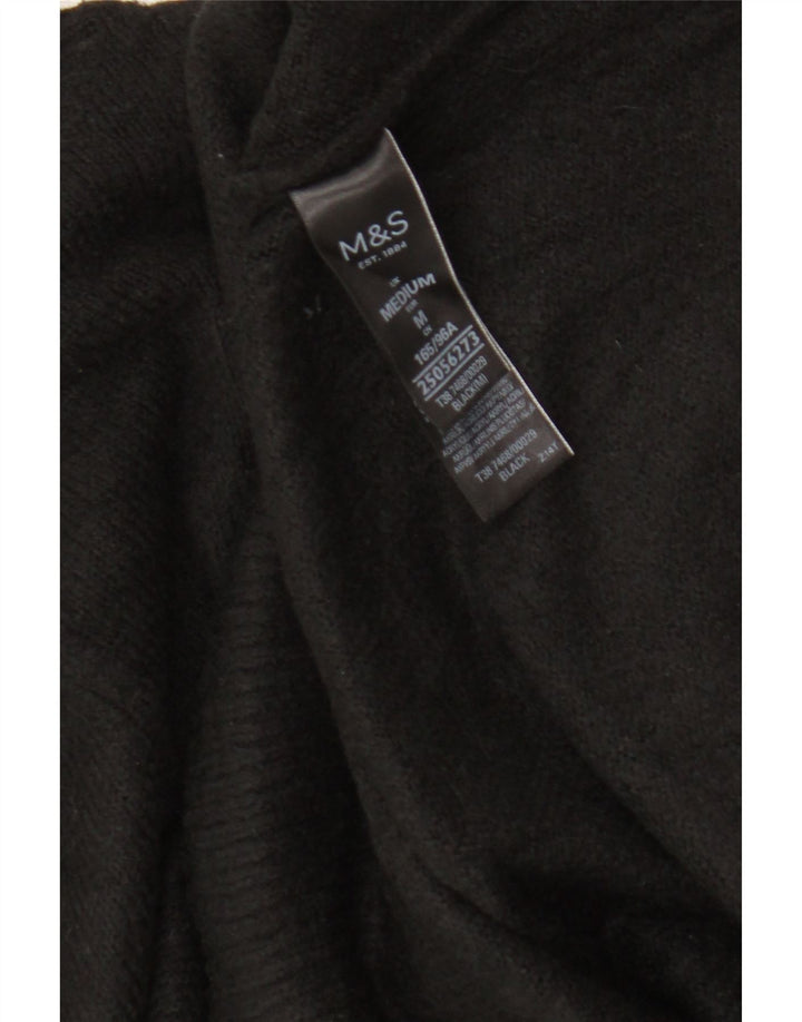 Marks & Spencer Jersey con cuello alto para mujer, talla 44, talla M, color negro