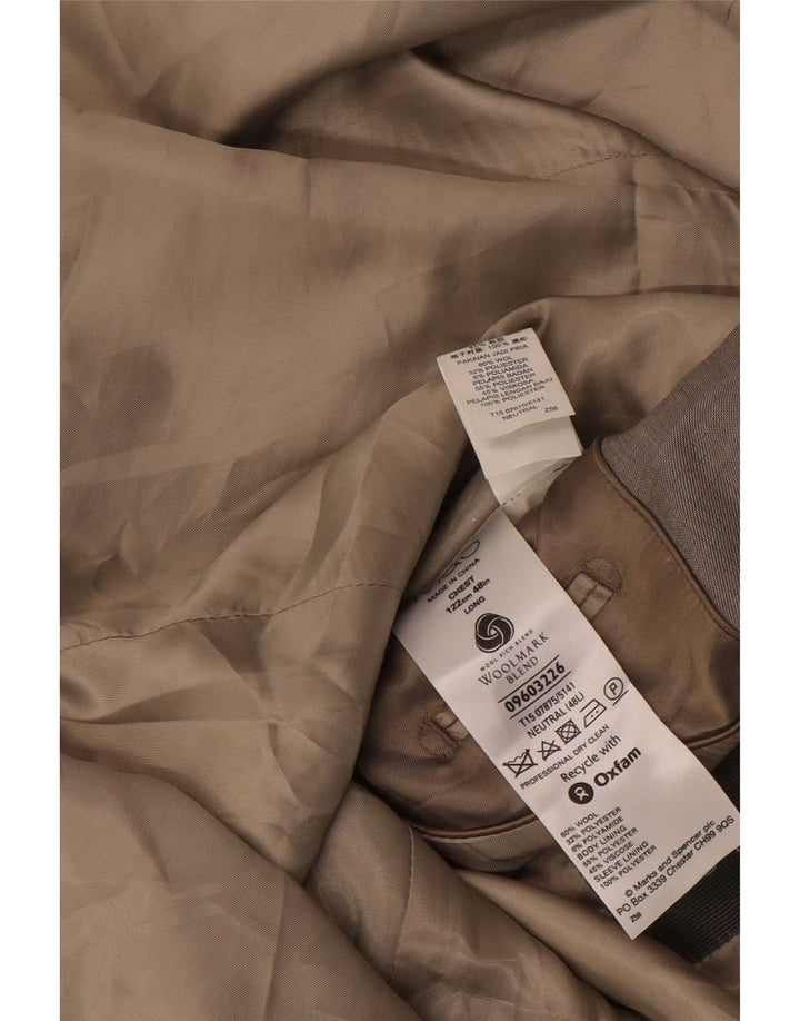 Marks & Spencer Chaqueta tipo blazer de 2 botones para hombre UK 48 2XL Lana gris