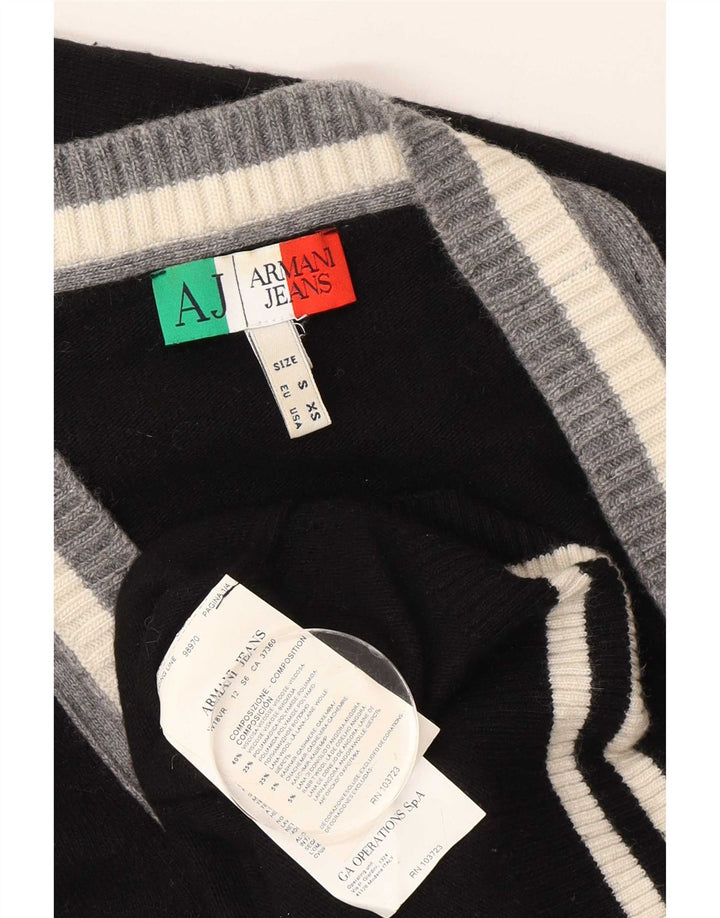Armani Jeans Hombre Cárdigan Suéter Small Viscosa Negro