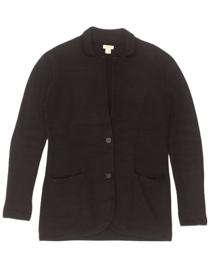 J. Crew Chaqueta tipo blazer de punto con 2 botones para mujer UK 6 XS Algodón negro