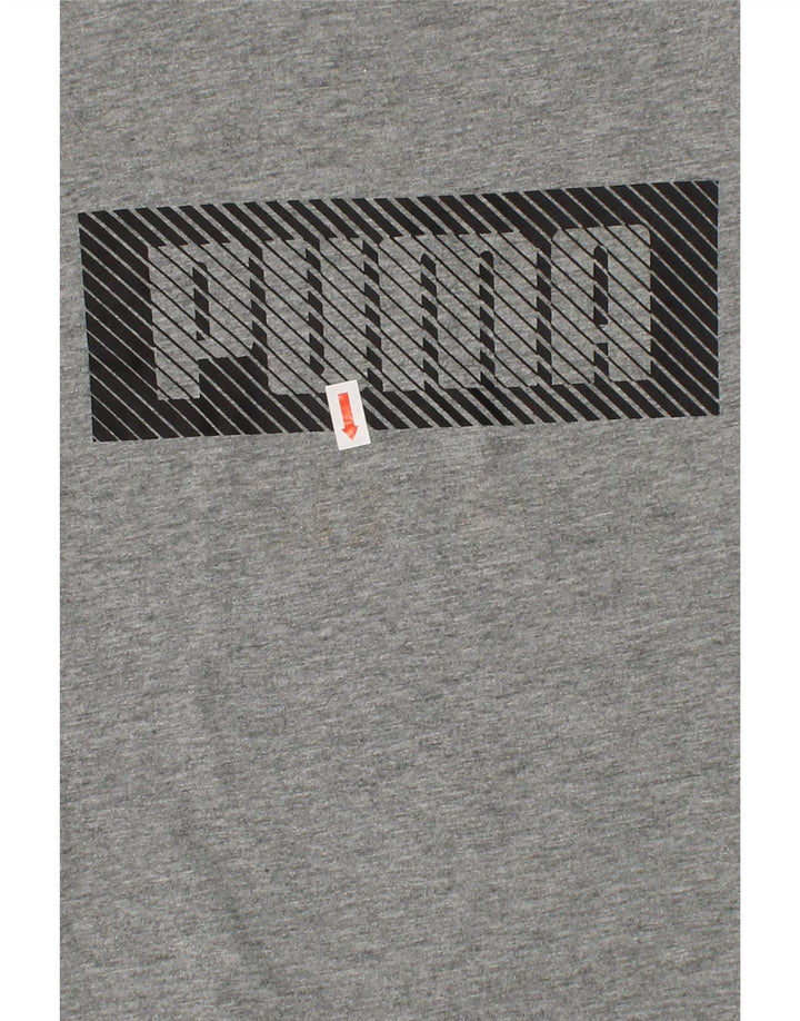 PUMA Boys Graphic T-Shirt Top 7-8 Years Small Grey Cotton Vintage Puma and Second-Hand Puma from Messina Hembry 