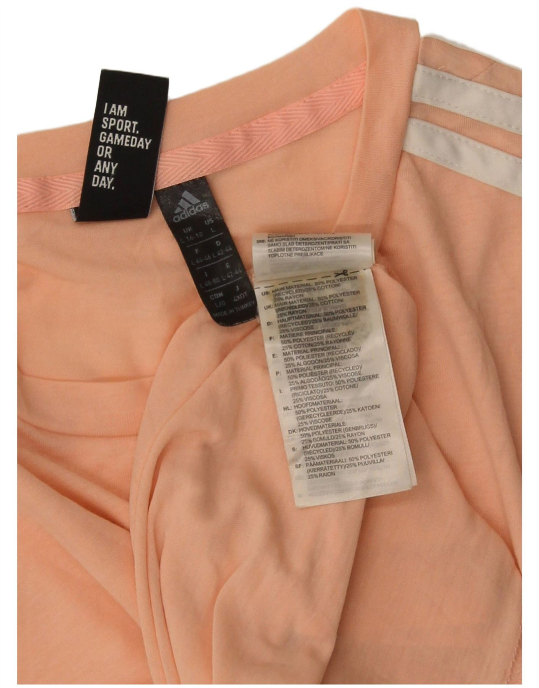 Adidas Camiseta Mujer Top UK 16/18 Large Rosa Poliéster