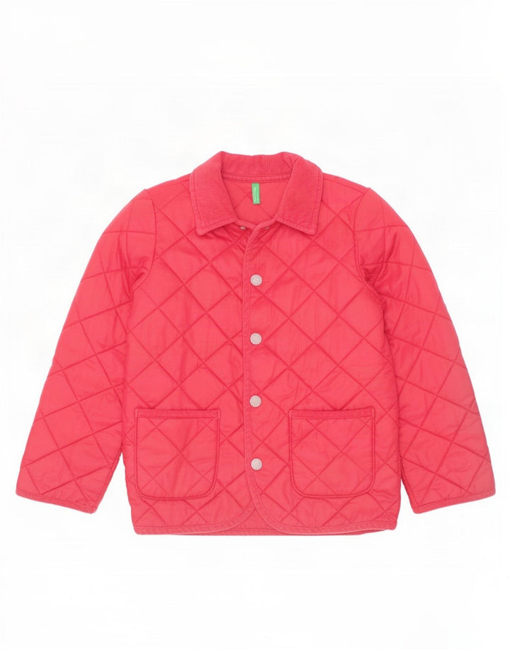 Benetton Chaqueta Acolchada Niño 6-7 Años Small Burdeos Poliamida