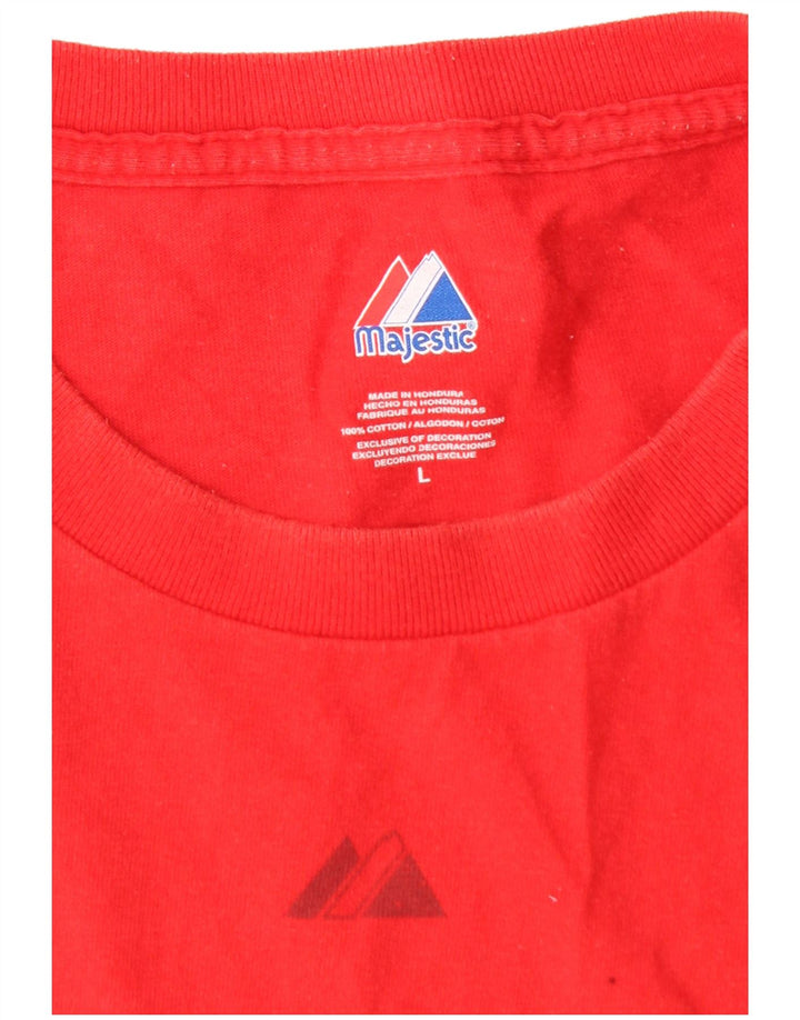 MAJESTIC Camiseta gráfica para hombre St. Louis Cardinals Top grande de algodón rojo