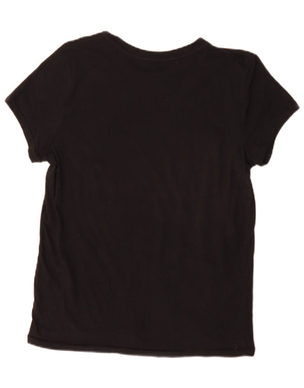 Polo Ralph Lauren Camiseta para mujer Top UK 12 Mediano Negro Algodón
