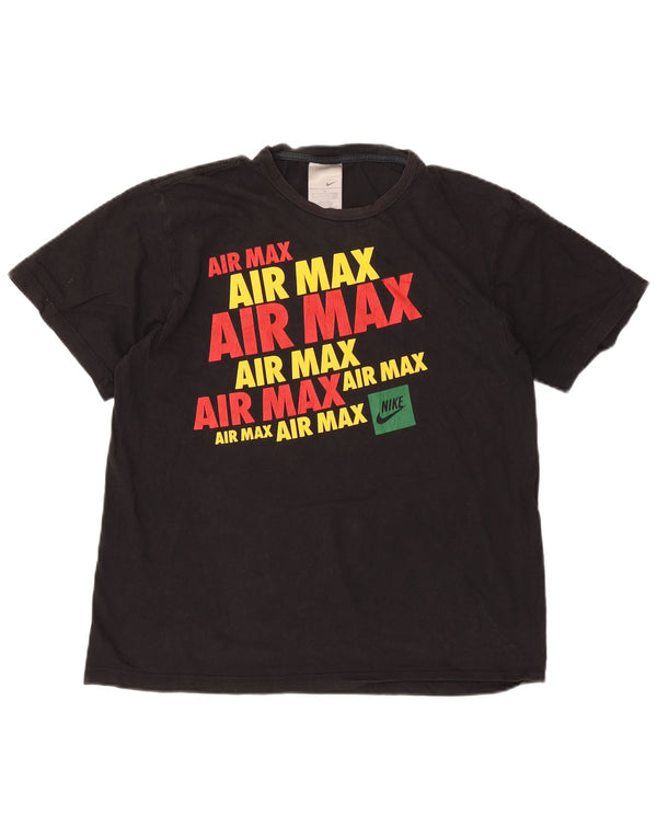 Nike Camiseta gráfica para hombre Top UK 39/40 Medium Negro Algodón