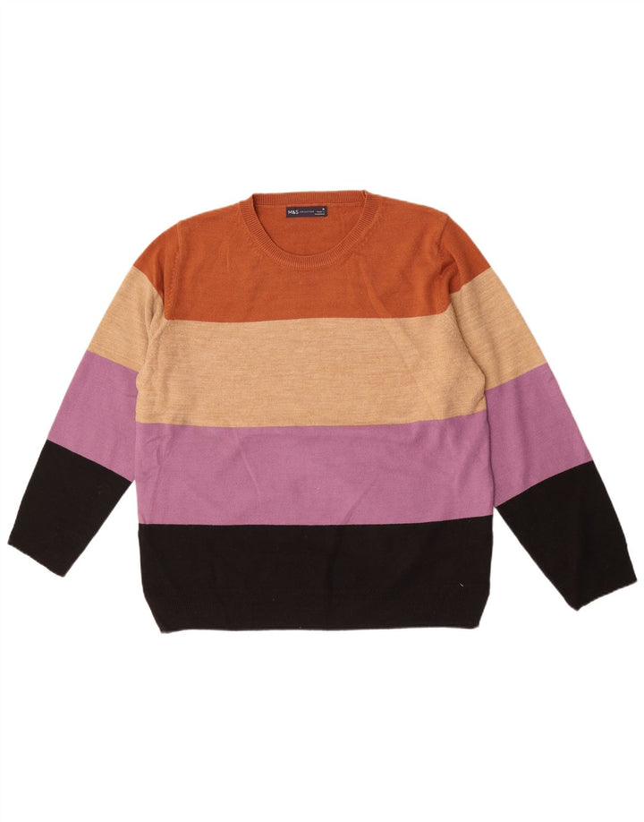 Marks & Spencer Suéter de Cuello Redondo para Mujer UK 46 Grande Multicolor
