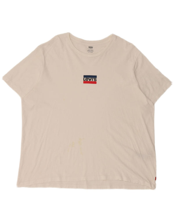 Levi's Camiseta para Mujer Top UK 20 2XL Blanco Algodón