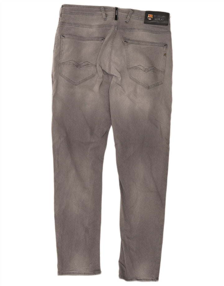 Replay Vaqueros ajustados para hombre W31 L28 Algodón gris