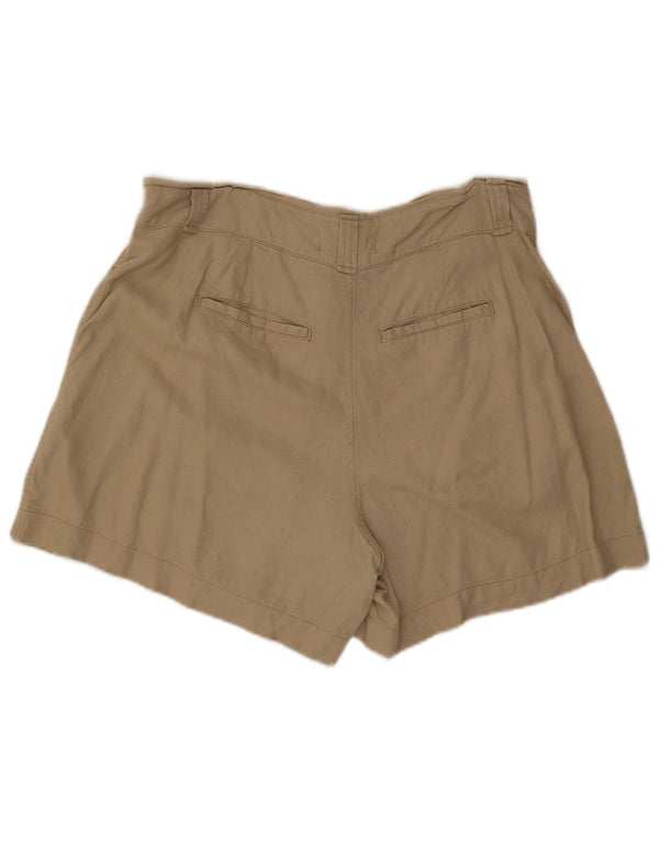 Pantalones cortos chinos con cintura alta para mujer de Fat Face UK 40 Medium W34 Beige Linen