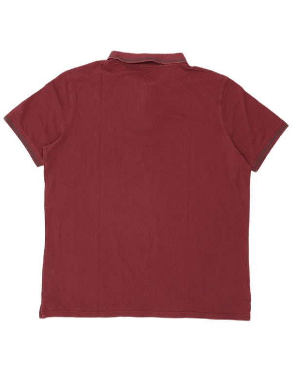 Polo Carrera para hombre 2XL Algodón burdeos