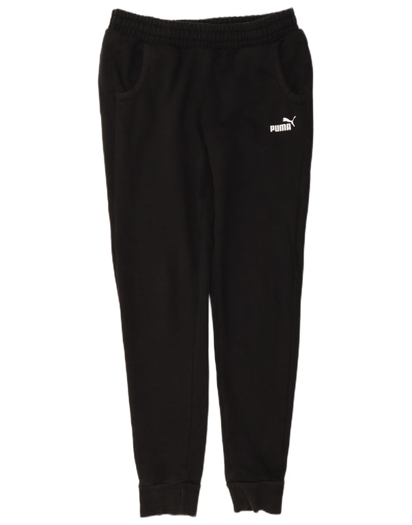 Puma Mujer Chándal Pantalones Joggers UK 10 Pequeño Algodón Negro
