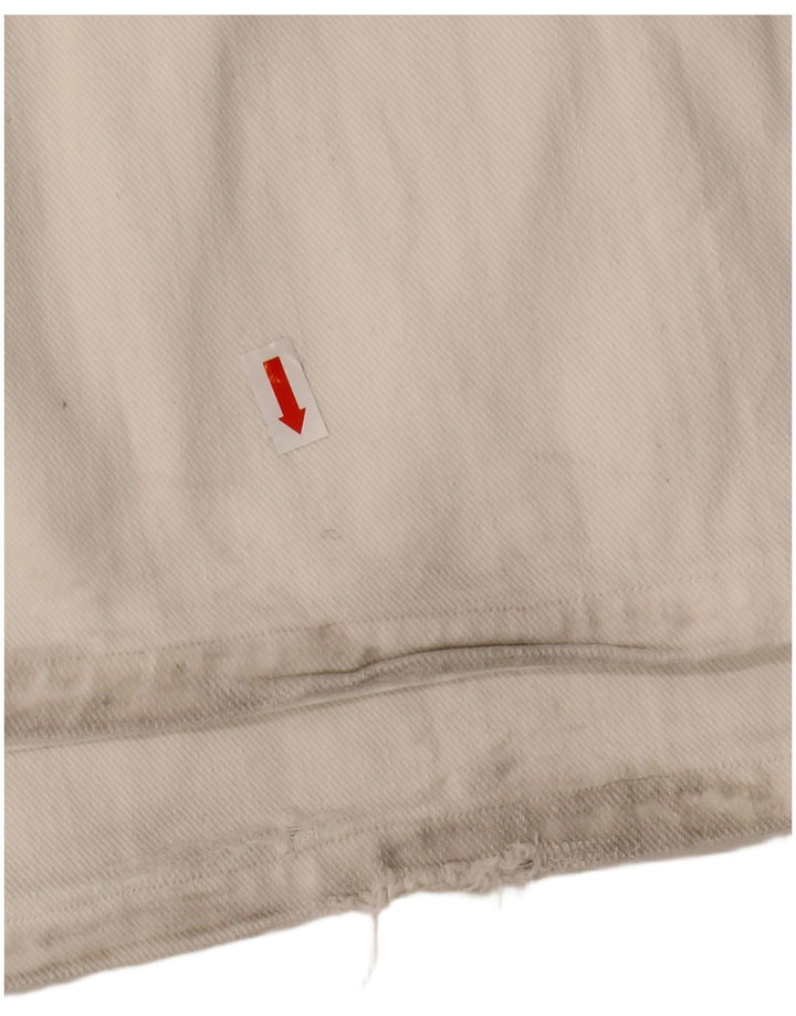 GAS Vaqueros Sueltos para Hombre Medium W32 L29 Algodón Blanco