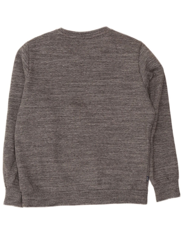 Superdry Hombre Sudadera Jumper XL Gris Moteado De Algodón