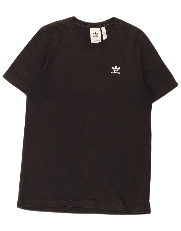 Adidas - Camiseta para hombre, talla pequeña, algodón negro