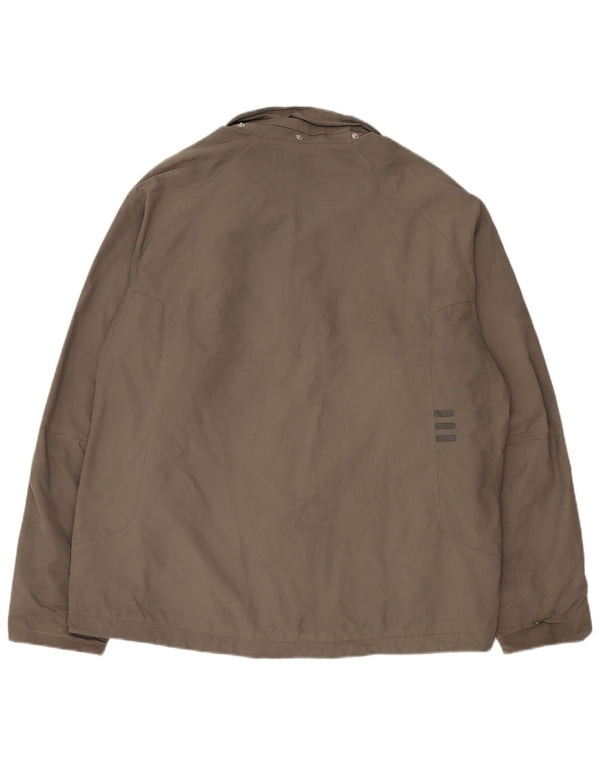 Adidas Chaqueta impermeable para hombre UK 40 Large Khaki Nylon