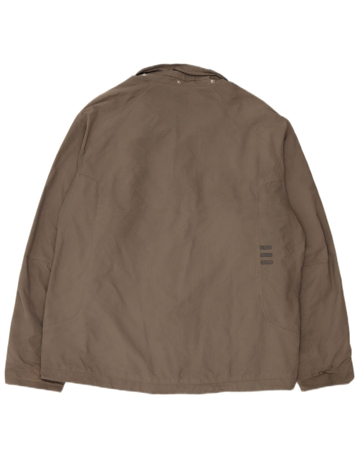 Adidas Chaqueta impermeable para hombre UK 40 Large Khaki Nylon