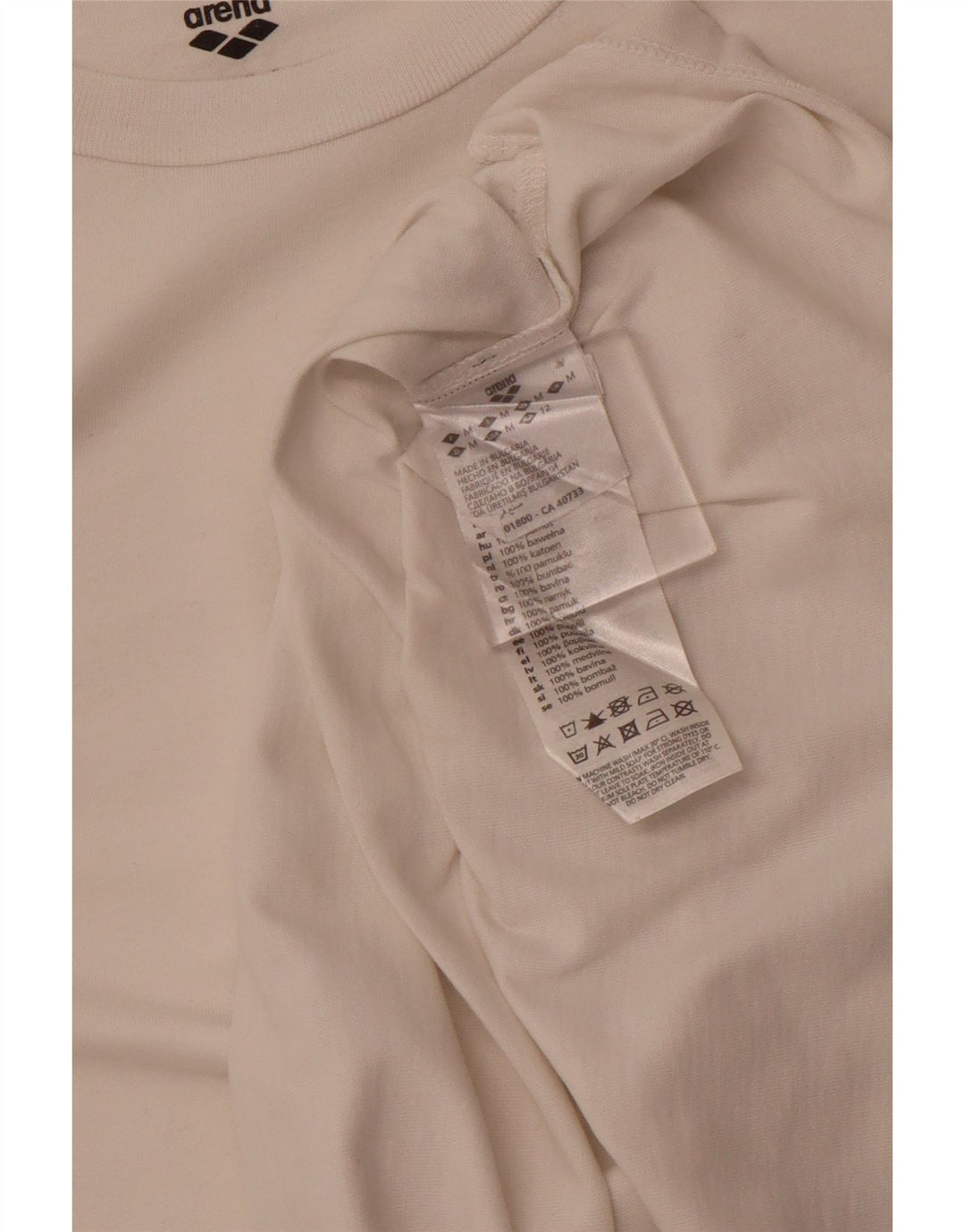 Arena Camiseta para mujer Top UK 12 Medium White Cotton