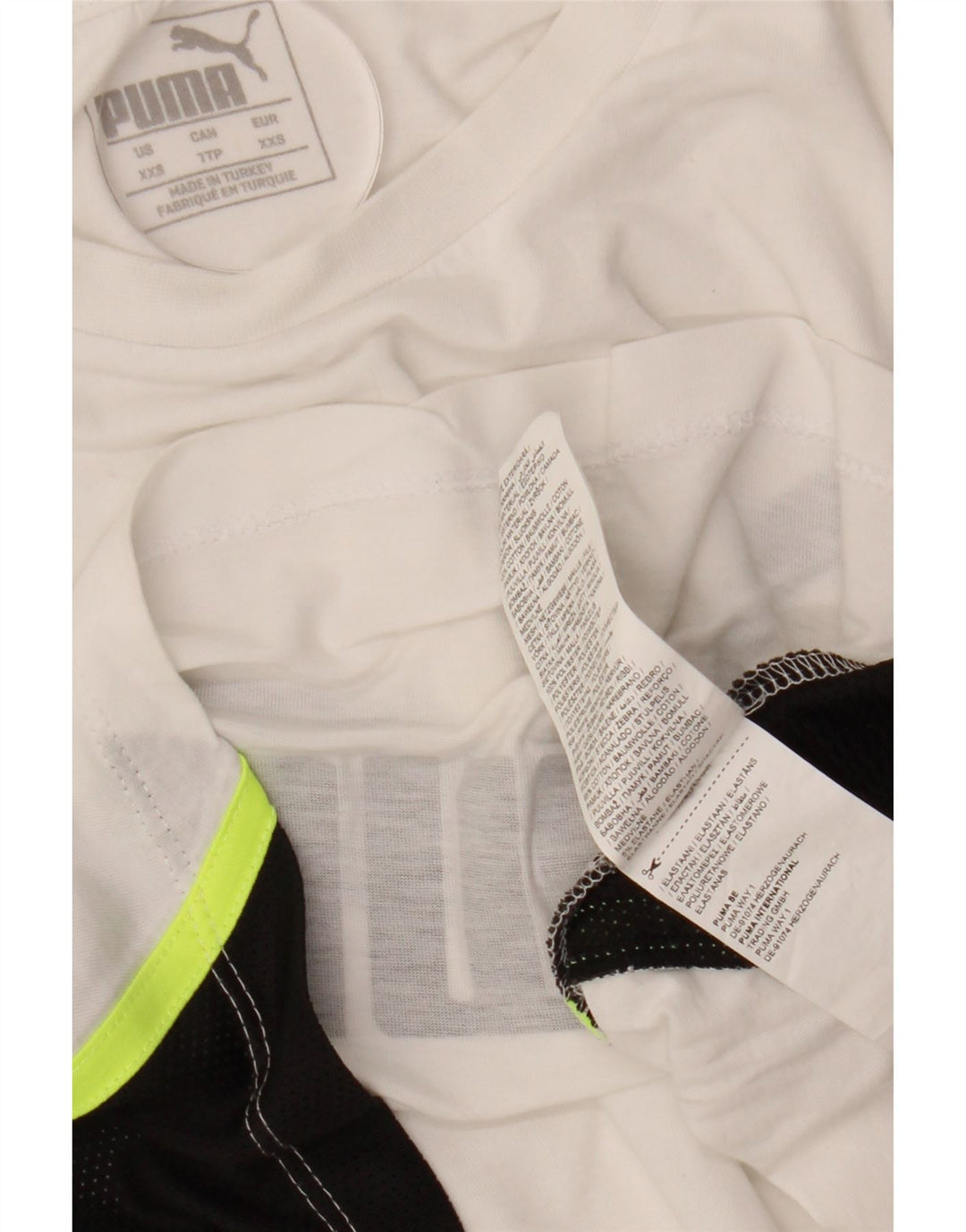 PUMA Camiseta corta extragrande con gráfico para mujer UK 2 2XS Blanco Colorblock