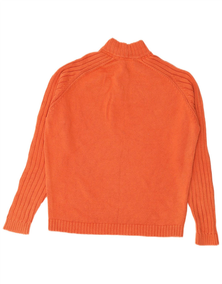 MASSIMO DUTTI Jersey De Cuello Con Botones Para Hombre Large Naranja Algodón