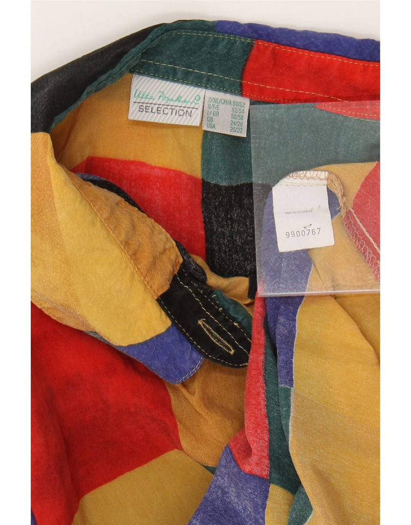 ULLA POPKEN Womens Shirt Dress UK 24/26 4XL Multicoloured Check Cupro Vintage Ulla Popken and Second-Hand Ulla Popken from Messina Hembry 