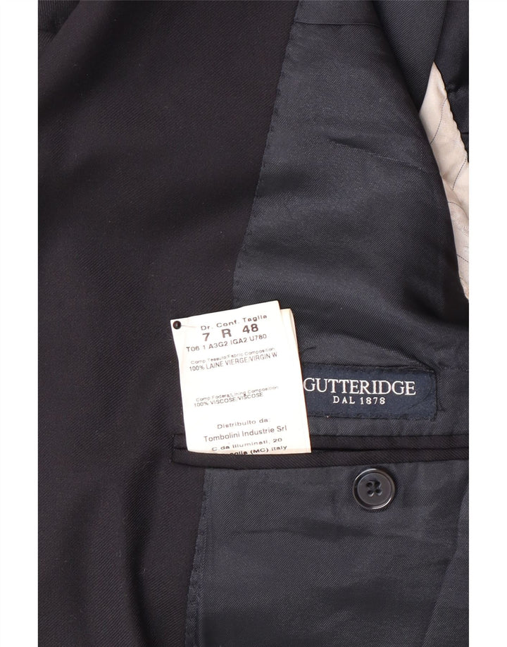 Gutteridge Chaqueta tipo blazer de 2 botones para hombre IT 48 Lana azul marino mediana